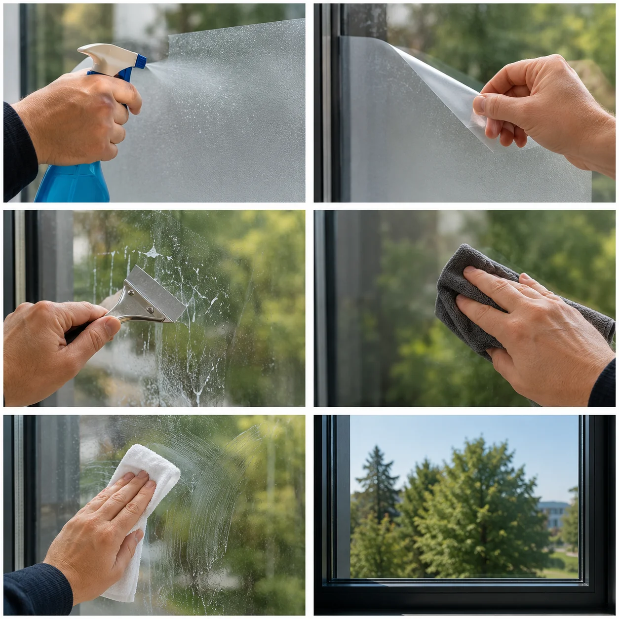 Fensterfolie entfernen Schritt für Schritt: Einsprühen, Abziehen, Rakeln, Reinigen – FolienProfi Rhein-Main