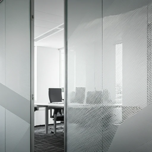 Geometrische Muster Konturschnitt Glaswand