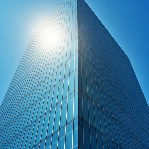 Farbige Transparentfolie Hochhaus Glasfassade